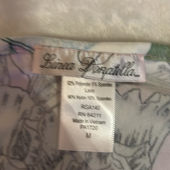 Linea Donatella Purple Tropical Cami & Shorts Pajama Set - Picture 15 of 16